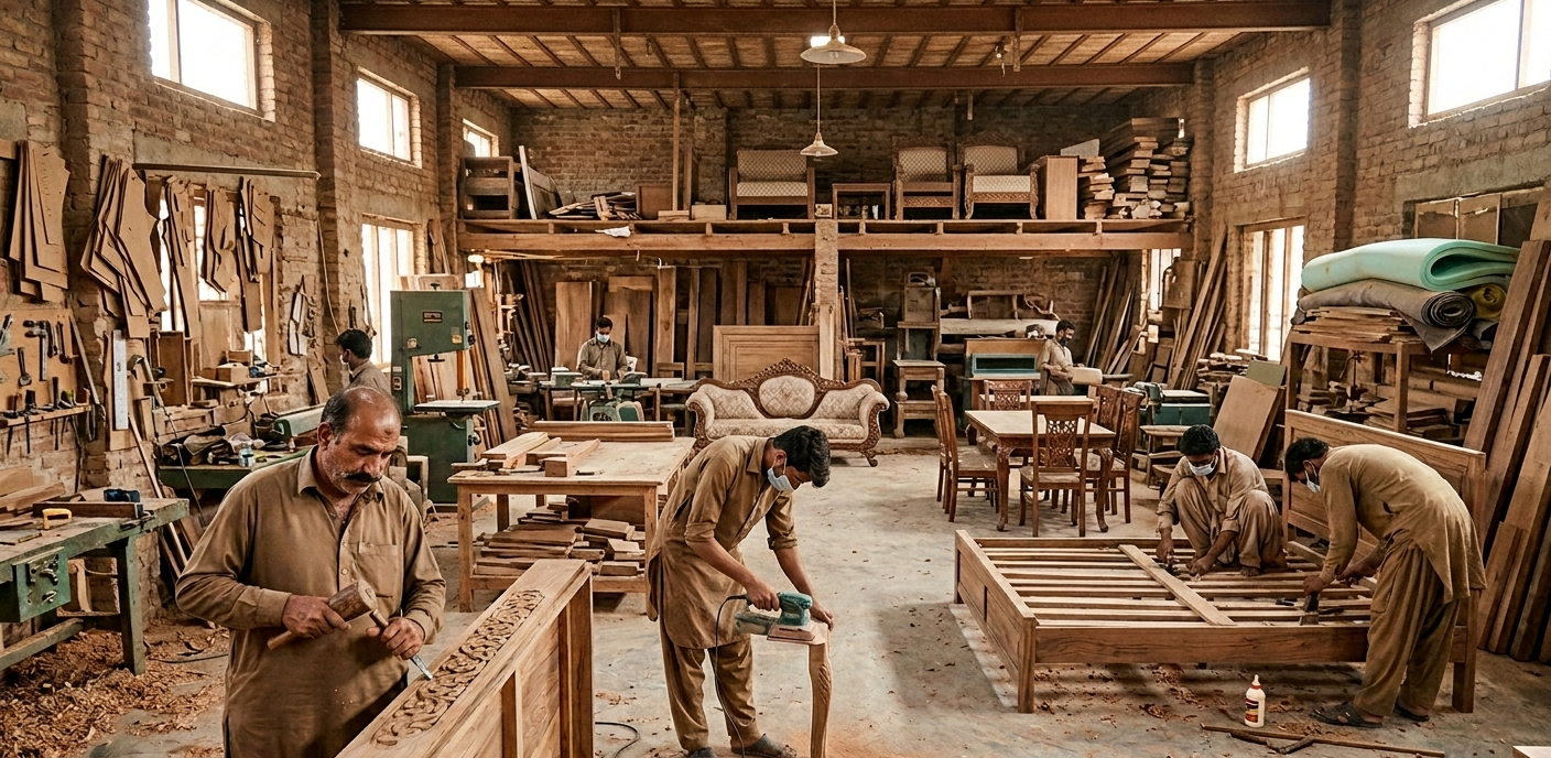 Domestic furniture manufacturers in Pakistan.