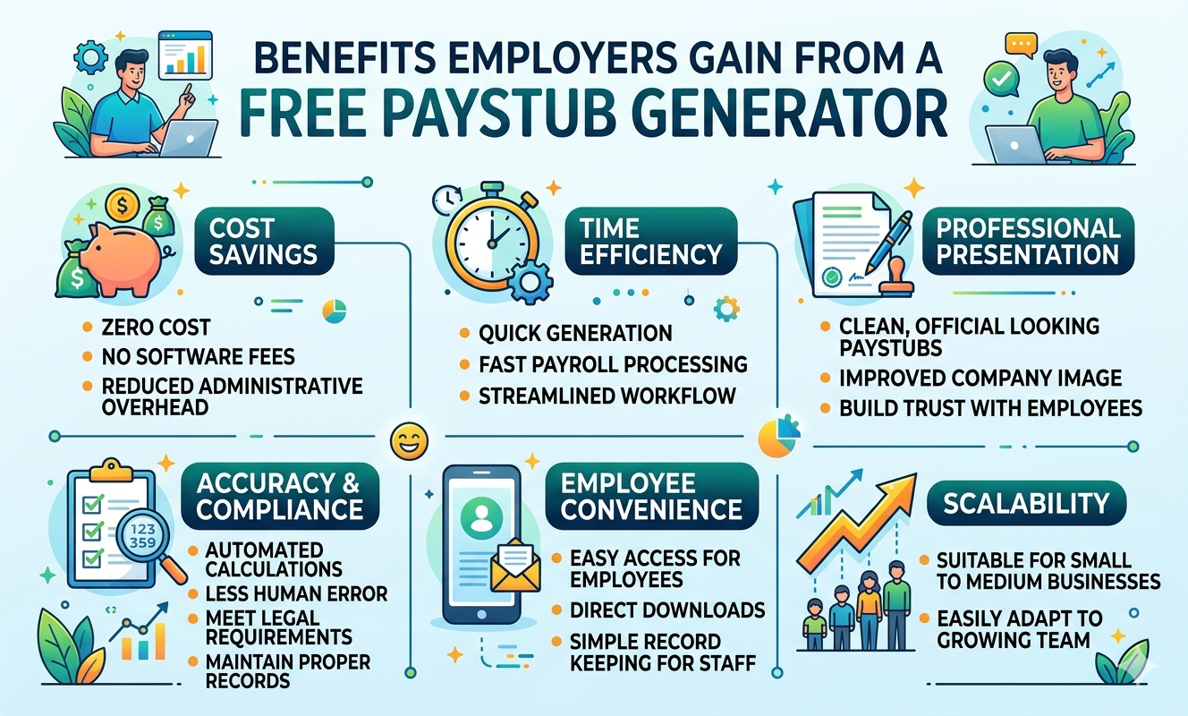 What Benefits Do Employers Gain From a Free Paystub Generator?