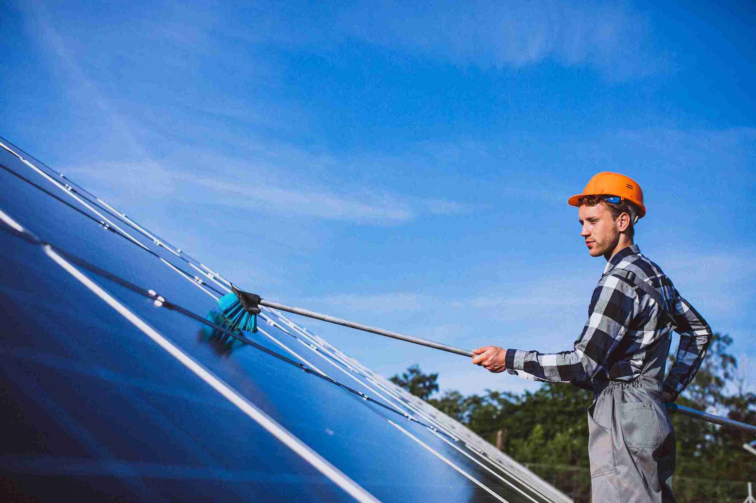 solar panel sprinkler cleaning