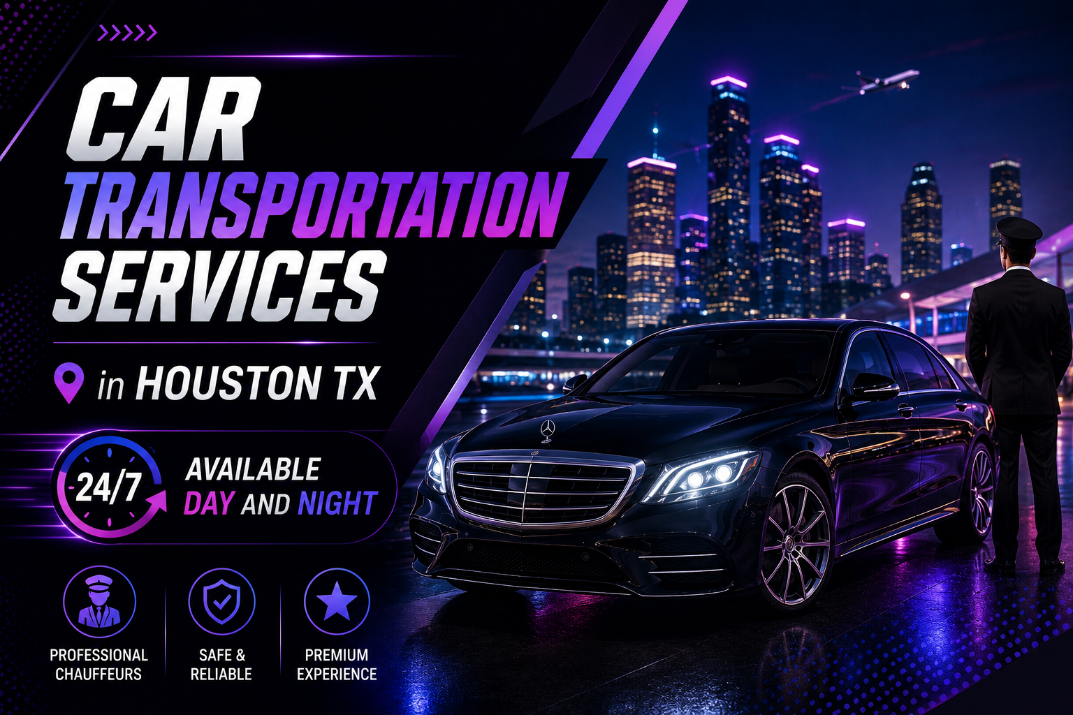 Car Transportation Services in Houston TX Available Day and Night