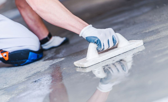 polished cement floors