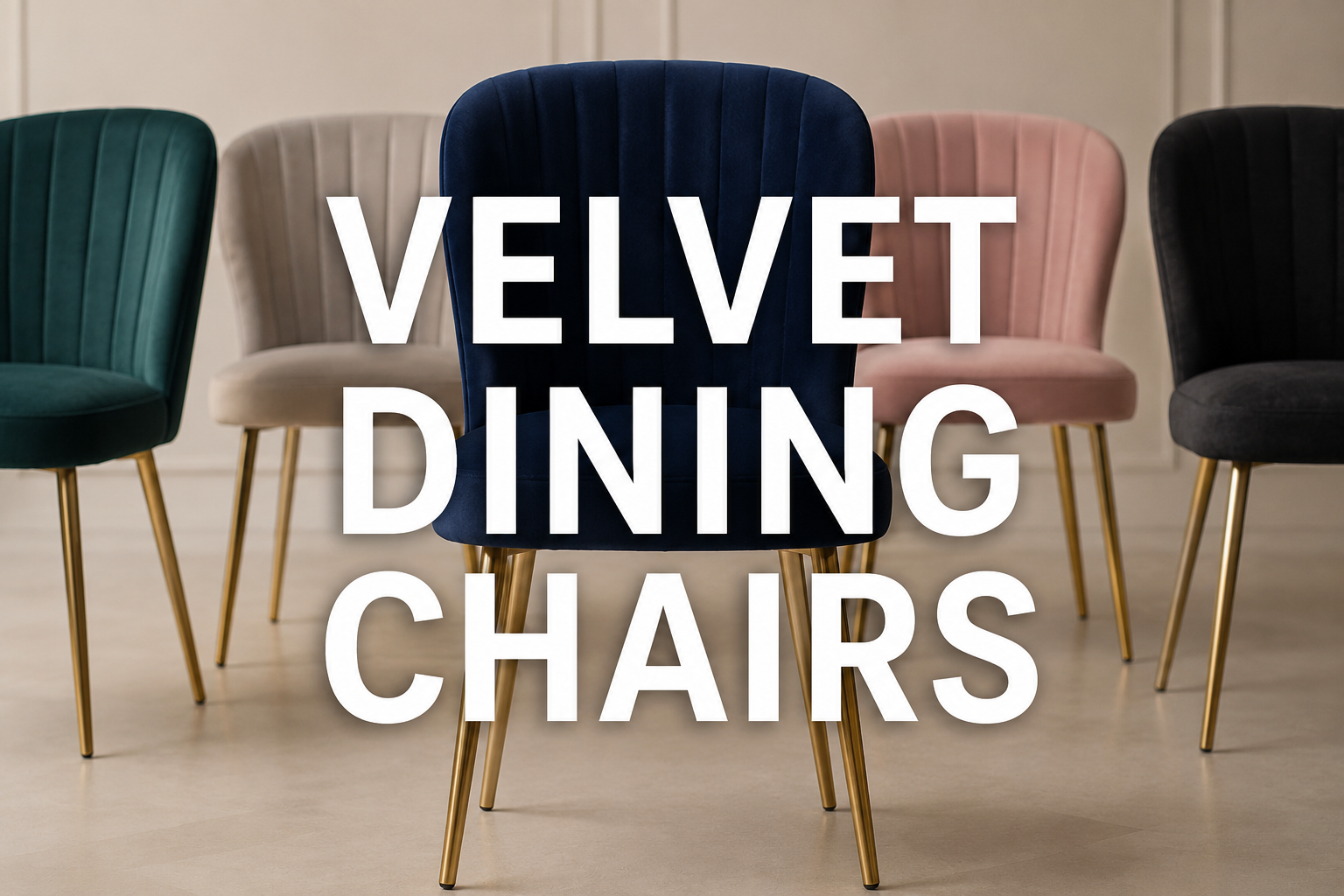 Velvet dining chairs