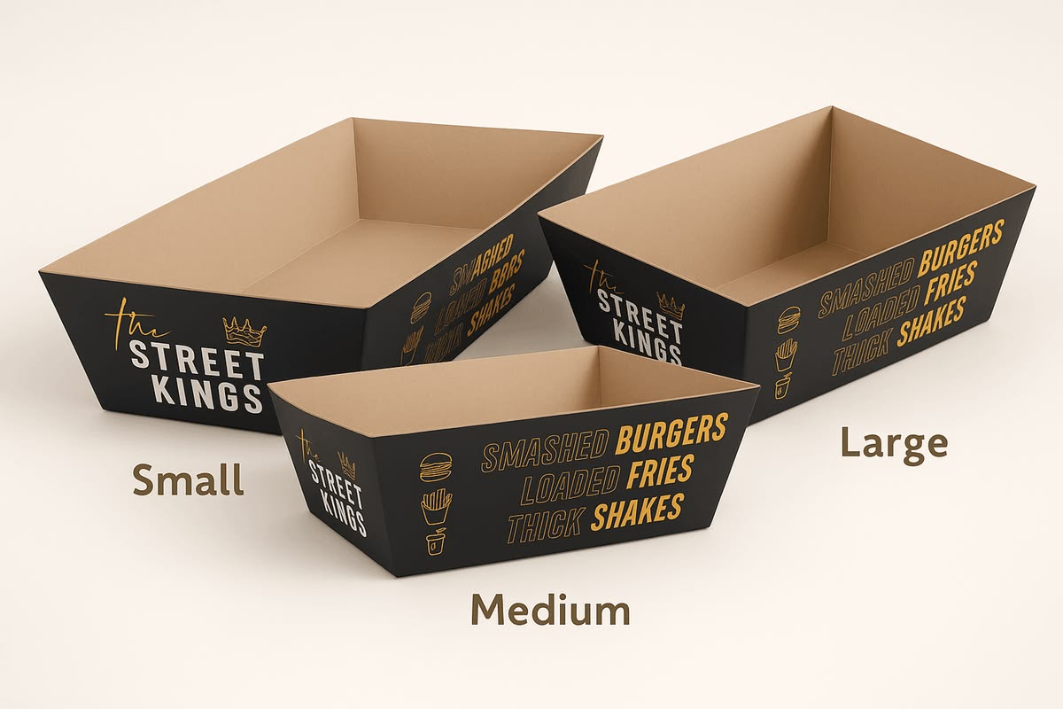 Custom printed food trays