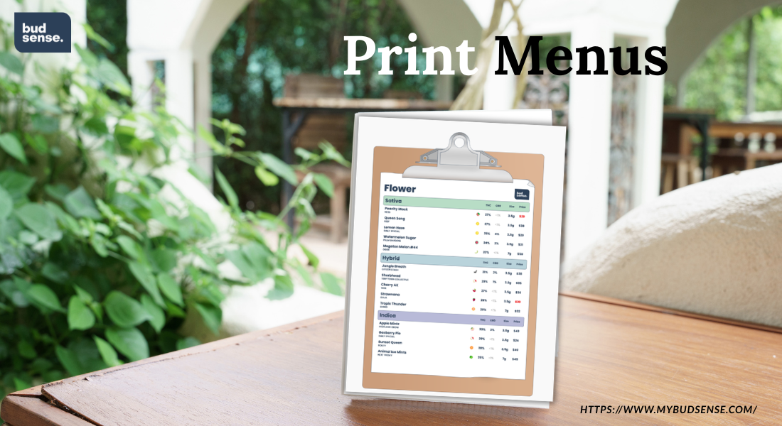printed menus