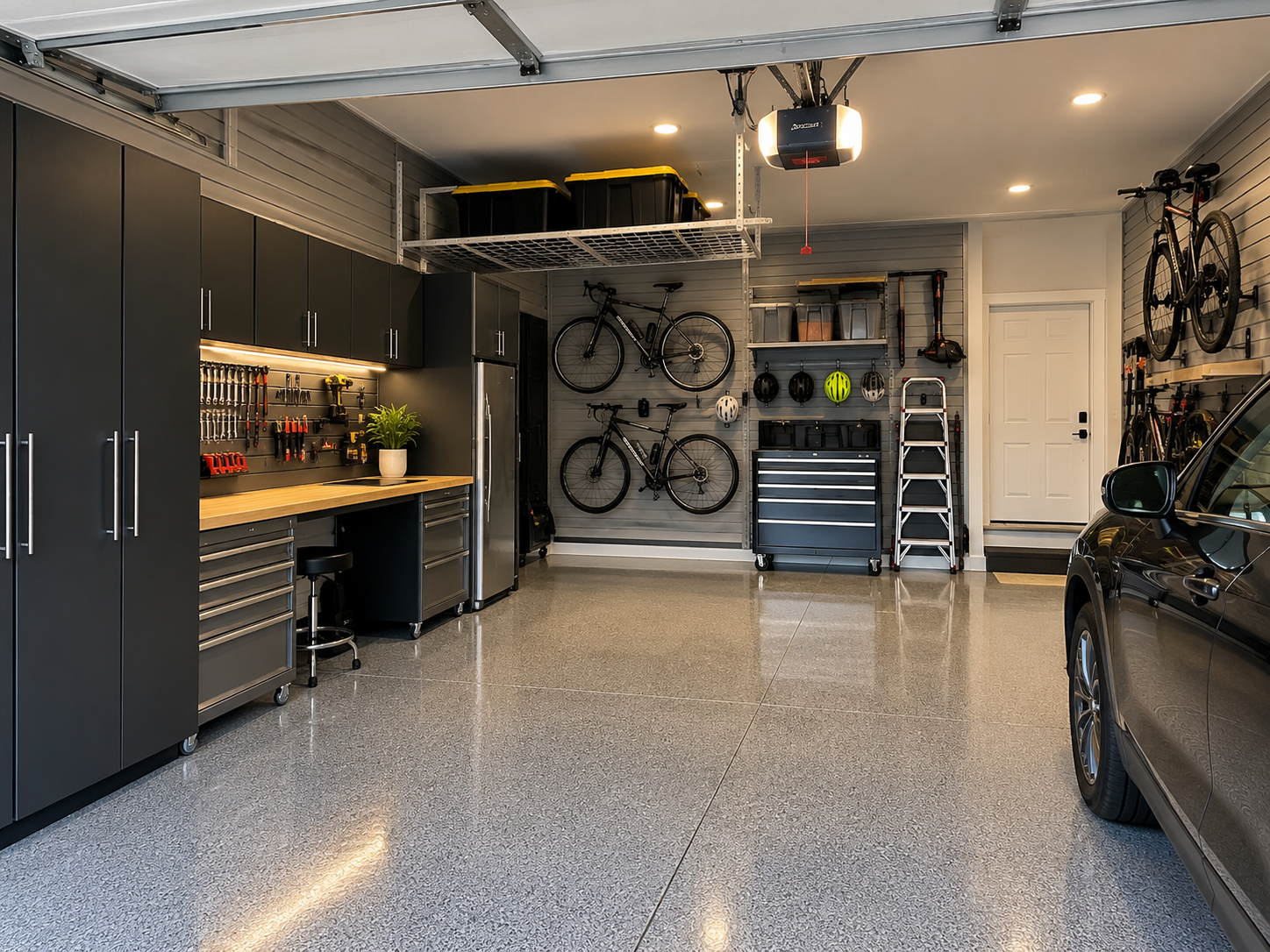 Modern Organized Garage Workshop