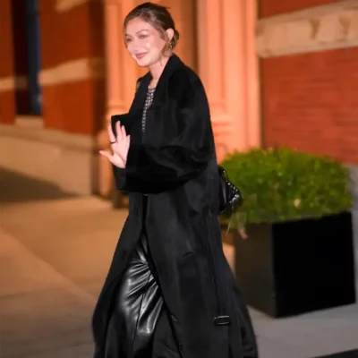 Gigi Hadid Chic Coat Inspired by Celebrity Fur Coat Fashion