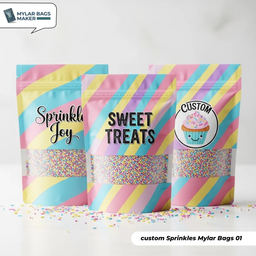 custom Sprinkles Mylar Bags
