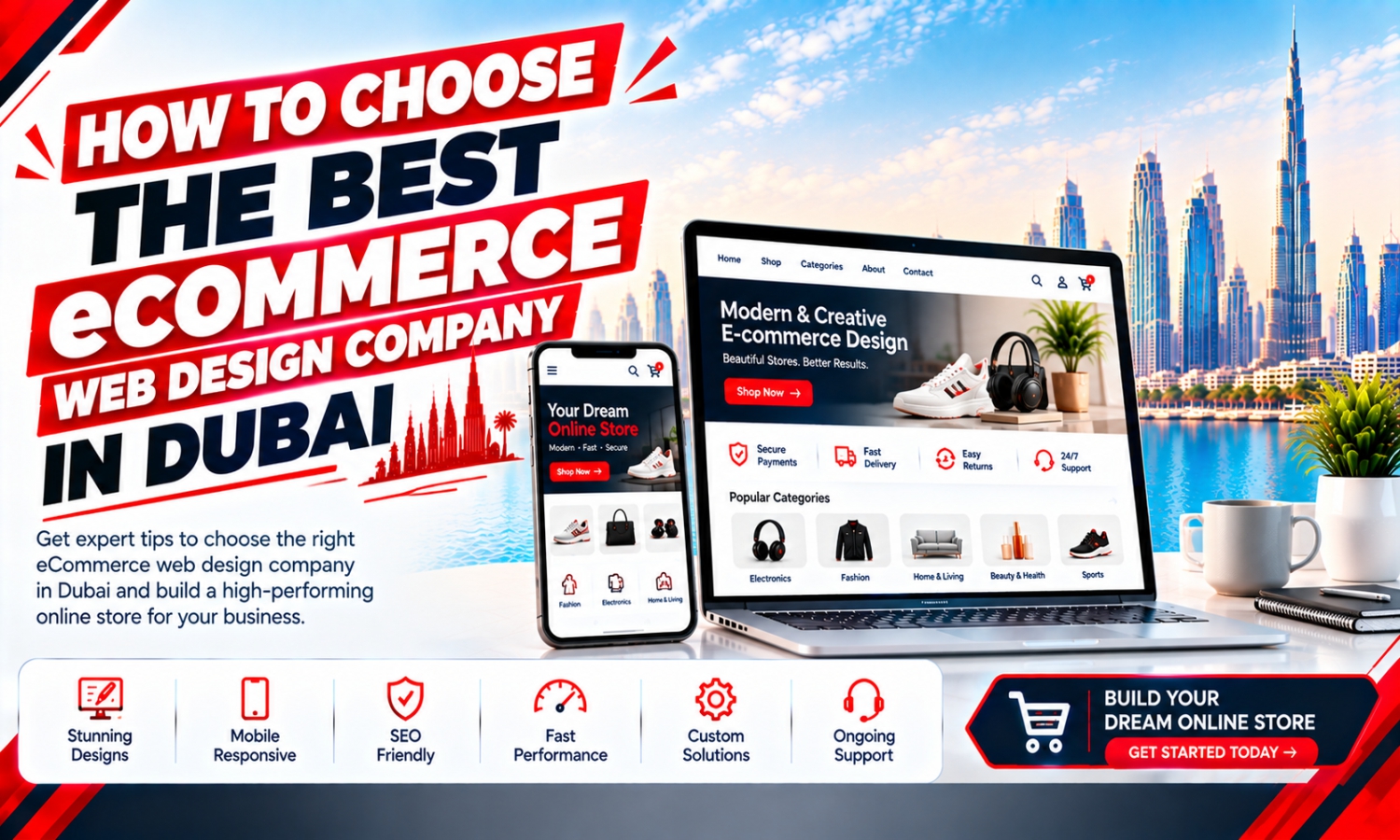 eCommerce web design company in Dubai creating a mobile-friendly online store