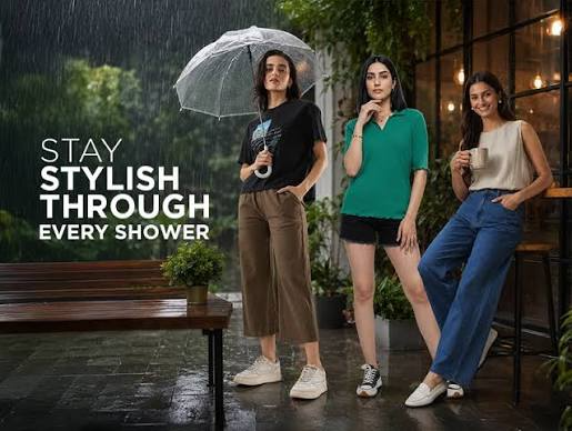 Oversized T-Shirt Outfits for Monsoon Season